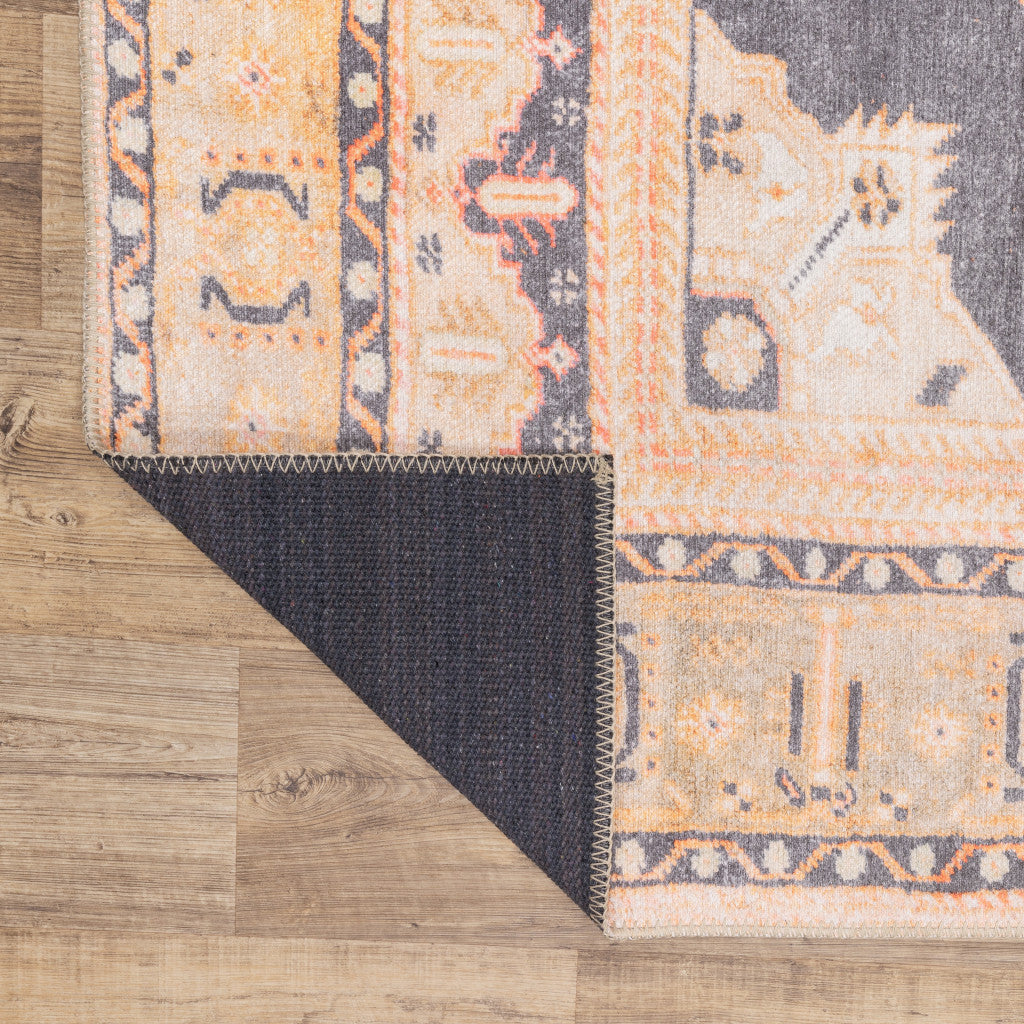 Stain-Resistant Elegant Oriental Area Rug for Warm and Stylish Rooms