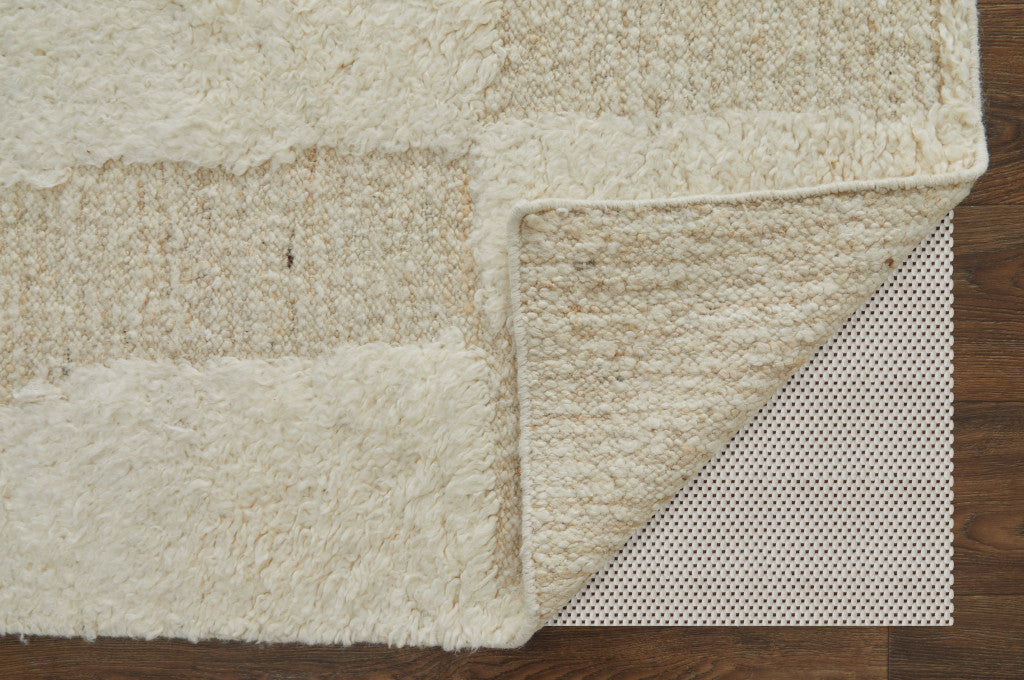 Stylish and Elegant Geometric Hand-Woven Wool Area Rug with Stain-Resistant Feature for Luxurious Living Spaces