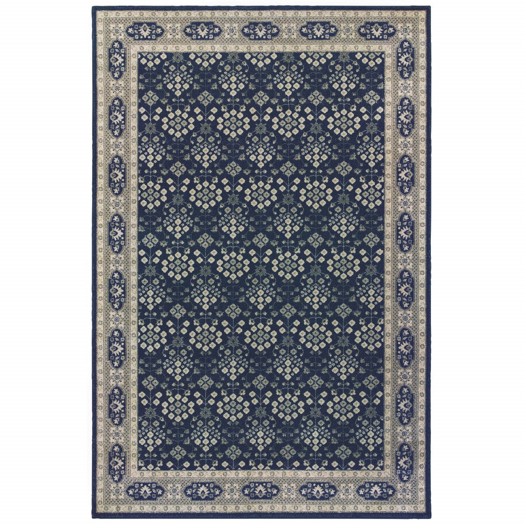 Indoor Elegant Retro - Modern Style Floral Ditsy Runner Rug, Durable and Stain - Resistant