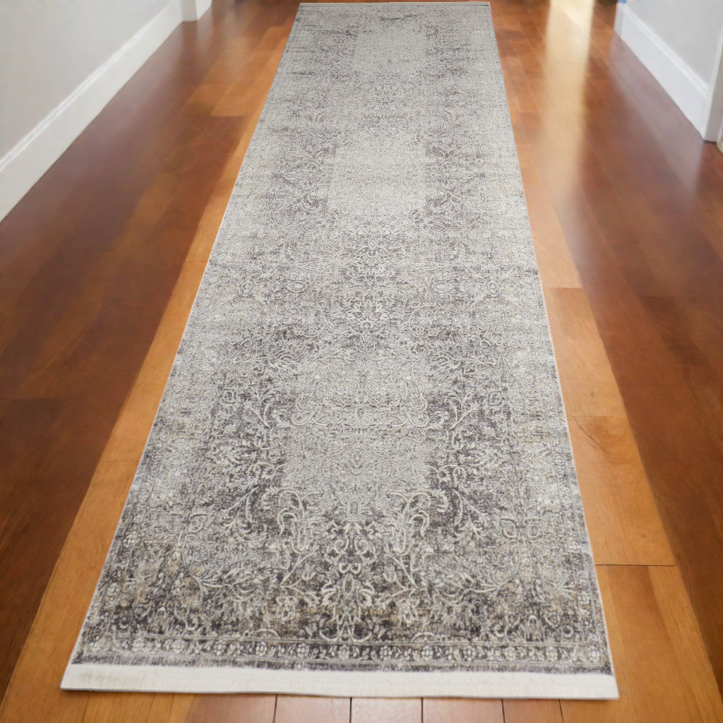 Exquisitely Designed Elegant Tan and Gray Oriental Style Area Rug - Ideal for Creating Cozy and Stylish Living Spaces in Homes