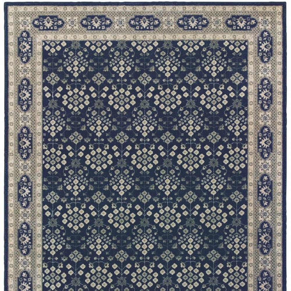 Indoor Elegant Retro - Modern Style Floral Ditsy Runner Rug, Durable and Stain - Resistant