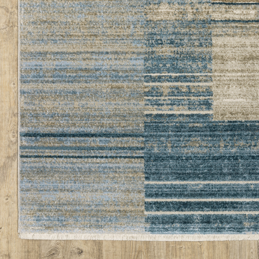 Stylish and Stain-Resistant Geometric Power Loom Runner Rug Ideal for Kid and Pet-Friendly Indoor Spaces