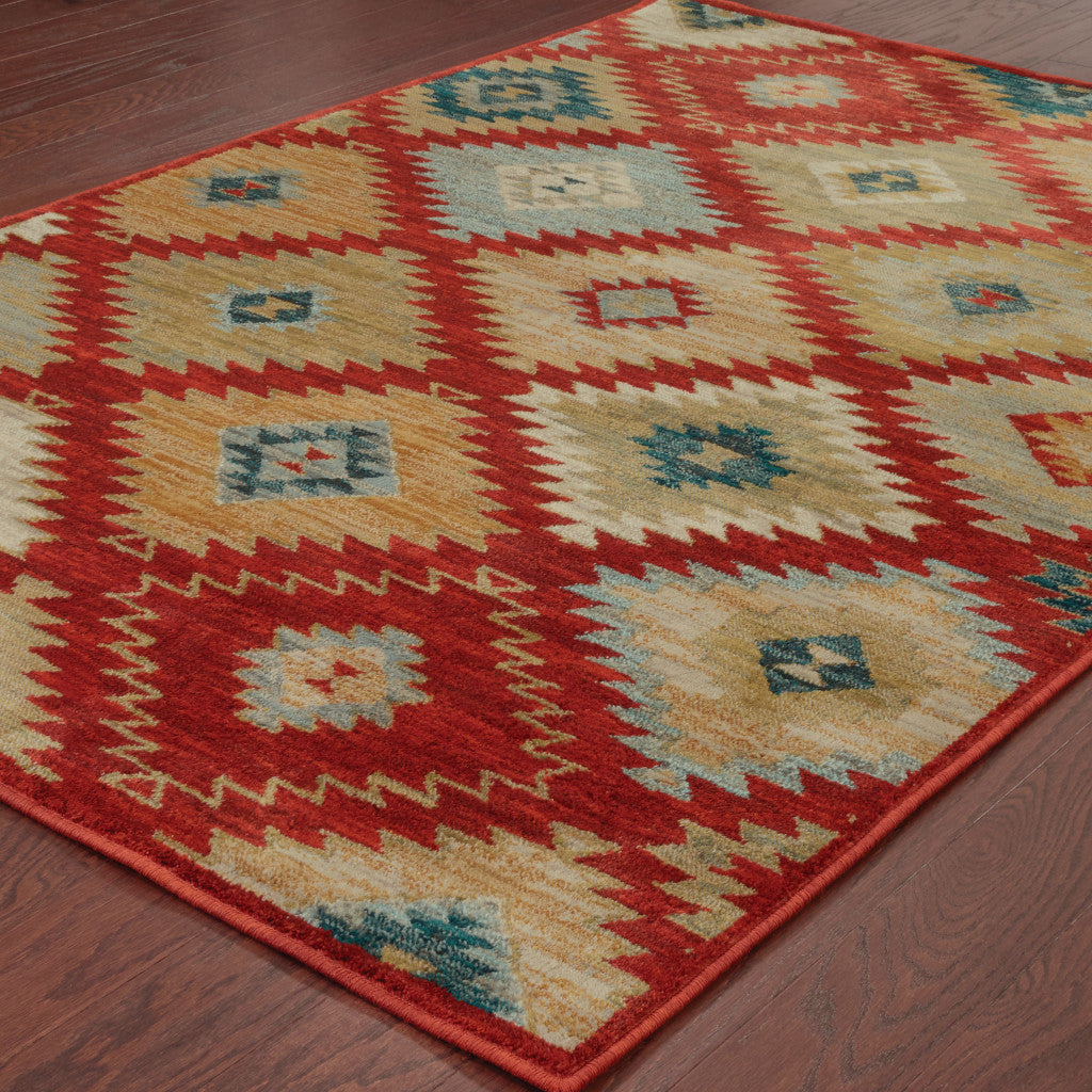 Stain-Resistant Geometric Area Rug Runner with Colorful Design, Ideal for Kids and Pets, Measuring 90.55 Inches in Length