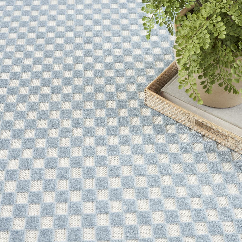 Stylish 8' x 10' Blue Geometric Area Rug for a Charming Room Centerpiece