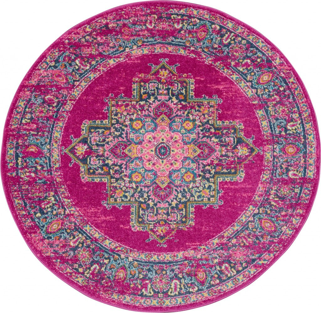 Fuchsia Power Loom Runner Rug - A Luxurious and Durable Turkish-Style Rug for Elegant Home Decor