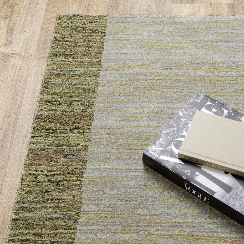 Soft Blue and Beige Geometric Area Rug - Stain Resistant for Family Homes