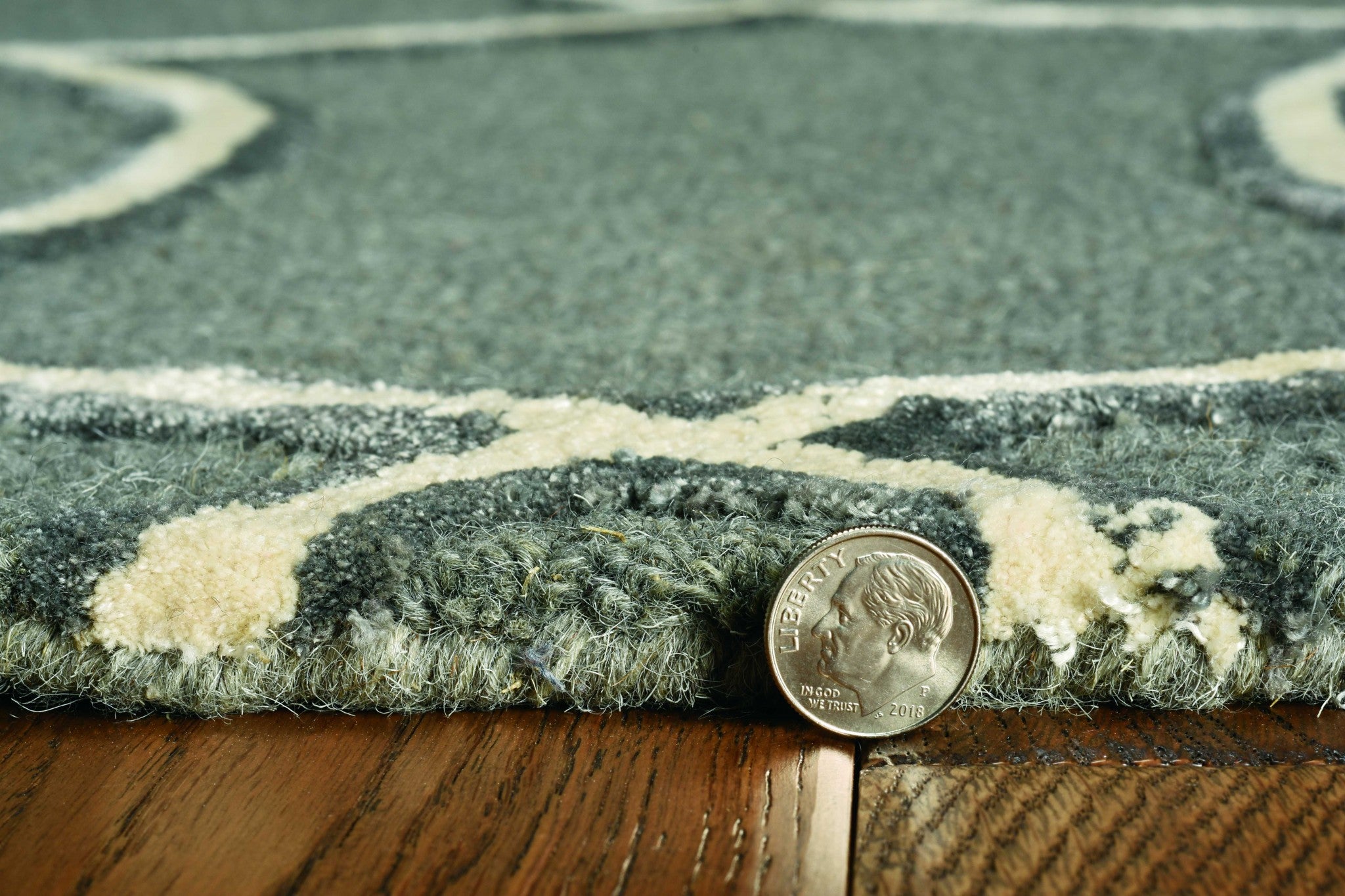 Exquisite Gray and Ivory Wool Moroccan Hand-Tufted Area Rug for Adding Warmth and Style to Your Living Space
