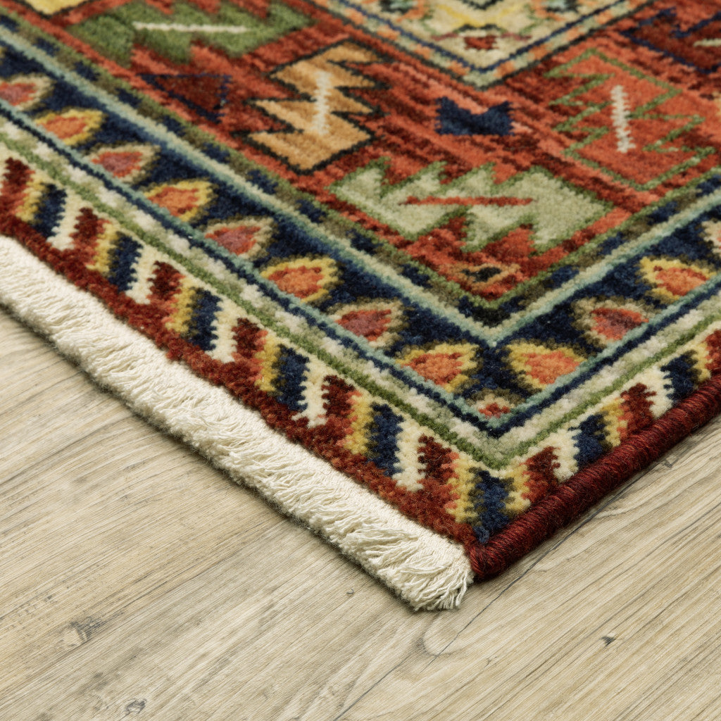 Stain-Resistant Elegant Oriental Area Rug with Fringe for Stylish Interiors