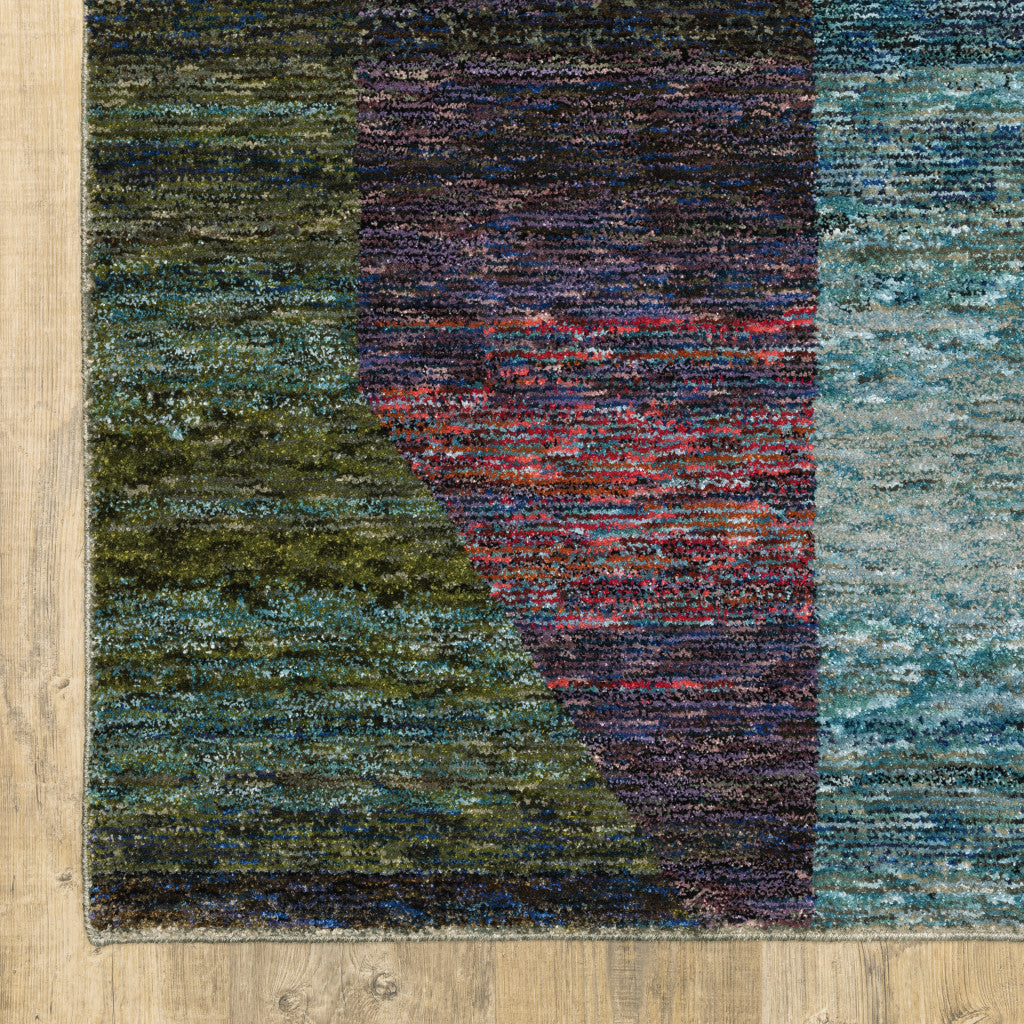 Stylish Stain-Resistant Geometric Area Rug with Purple and Red Design Ideal for Family Living Spaces