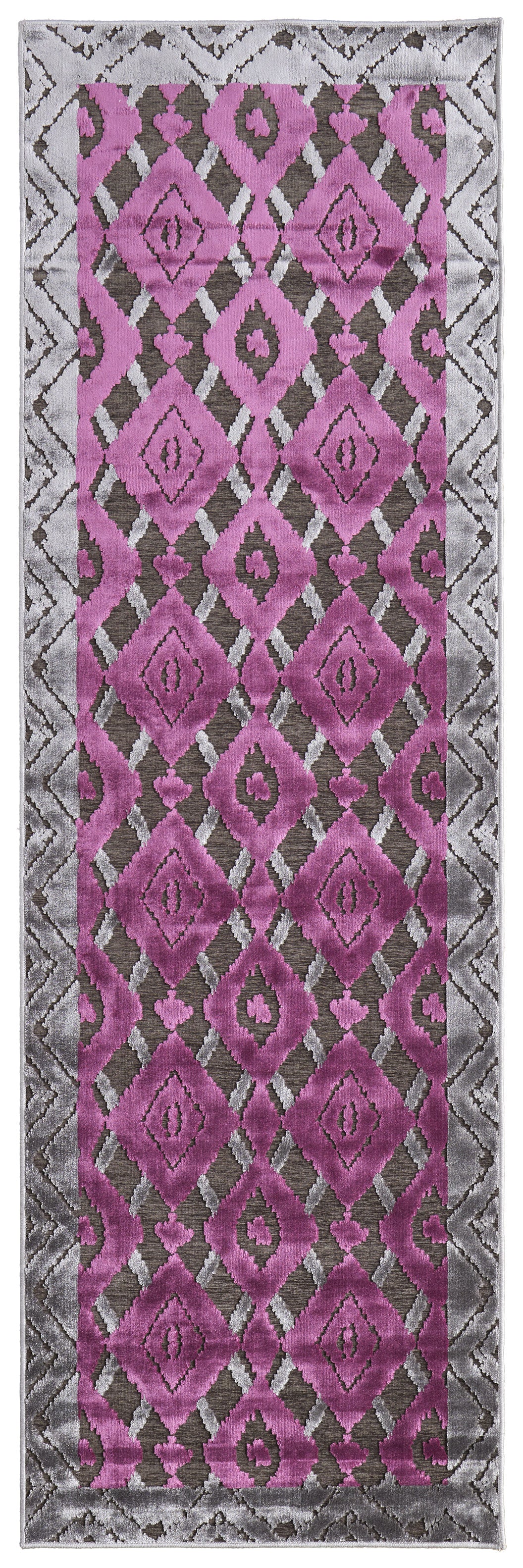 Stylish Taupe and Gray Geometric Power Loom Runner Area Rug for a Stunning Home Accent Decor
