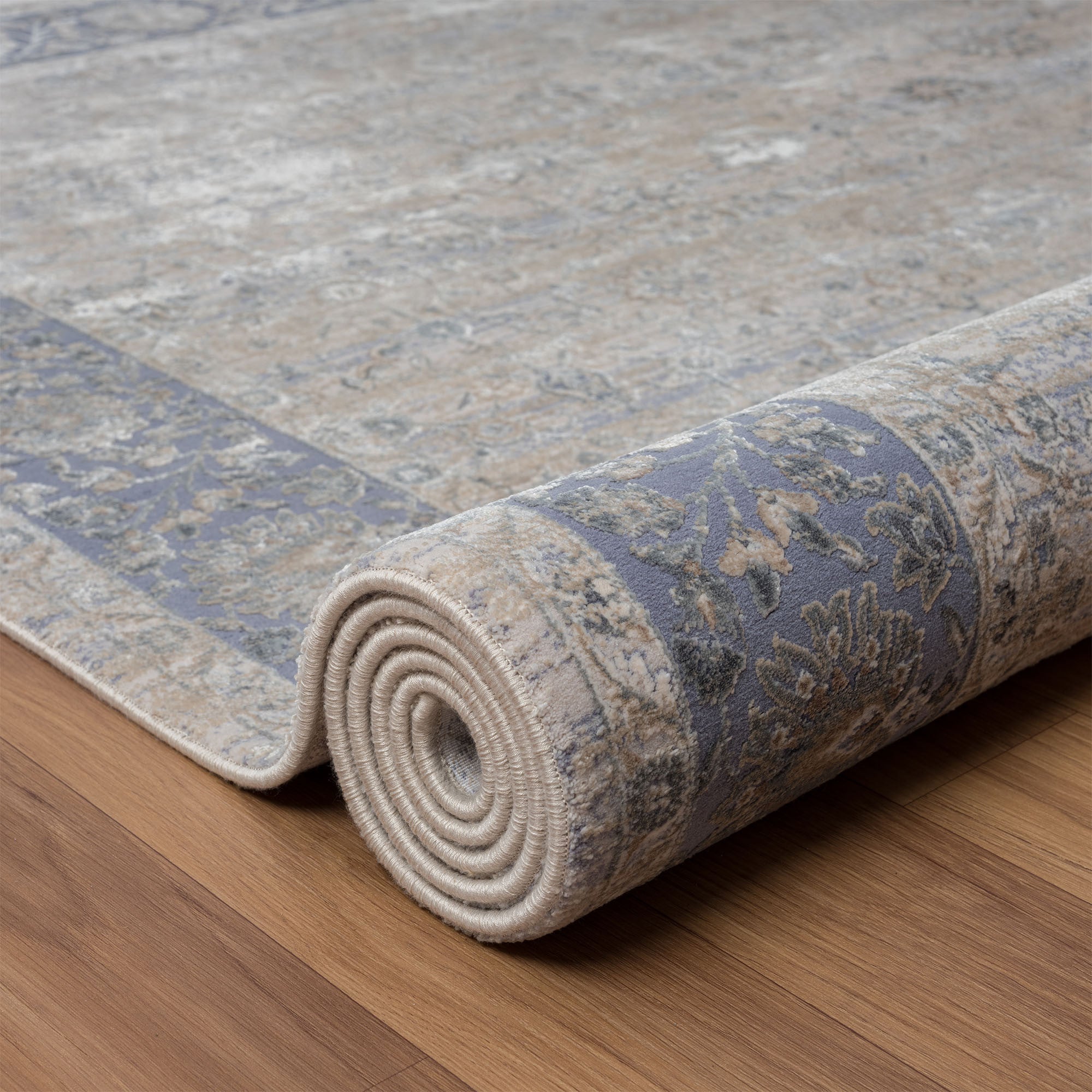 Exquisite Floral Area Runner Rug with Elegant Blue and Beige Design to Elevate Your Living Space in Style