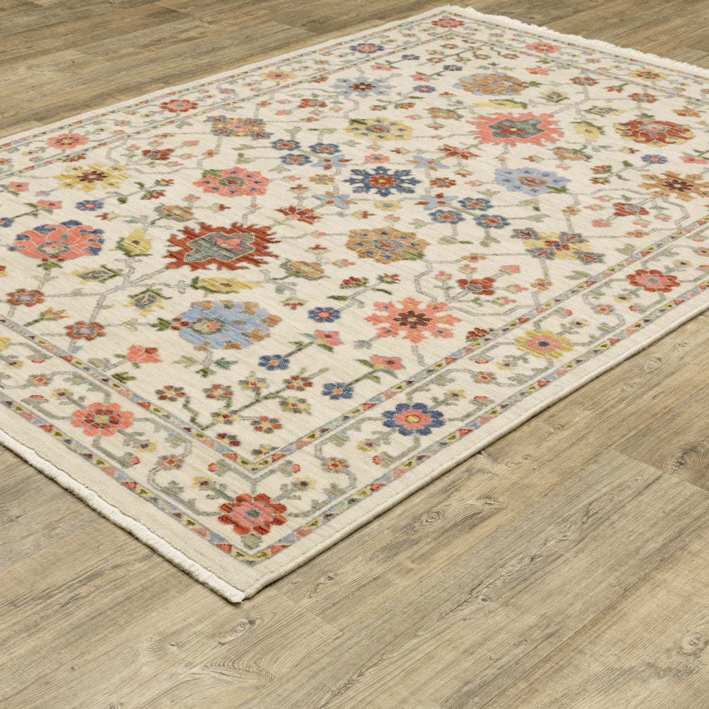 Stylish and Stain-Resistant Elegant Blue and Gray Oriental Power Loom Area Rug for Any Room Décor