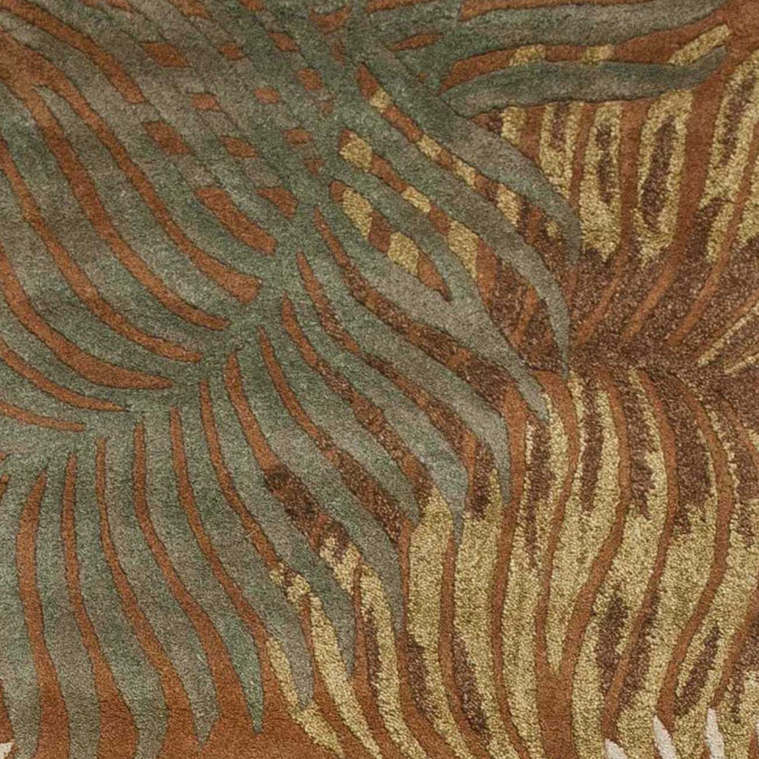Luxury Hand-Tufted 8' Rust Round Wool Area Rug for Modern Home Decor from India