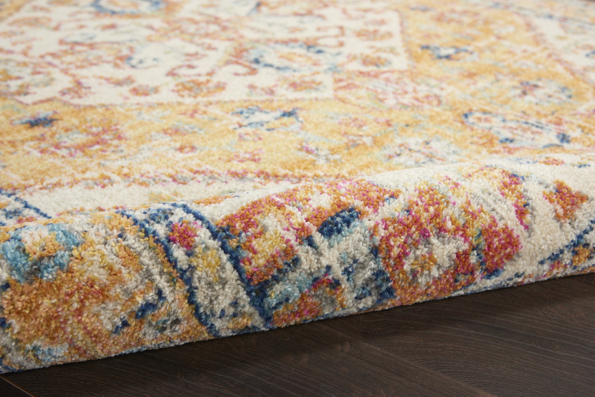 Stylish Turkish Premium Dhurrie Runner Rug in Elegant Yellow and Ivory