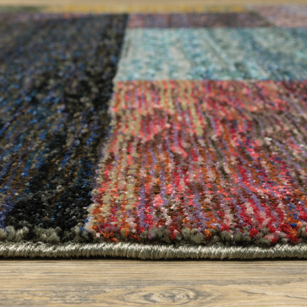 Stylish Stain-Resistant Geometric Area Rug with Purple and Red Design Ideal for Family Living Spaces