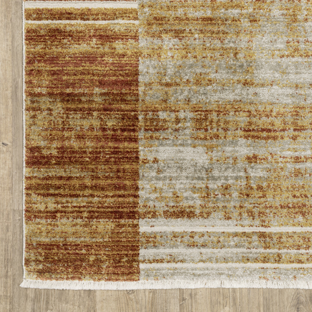 Stylish and Stain-Resistant Geometric Power Loom Runner Rug Ideal for Kid and Pet-Friendly Indoor Spaces