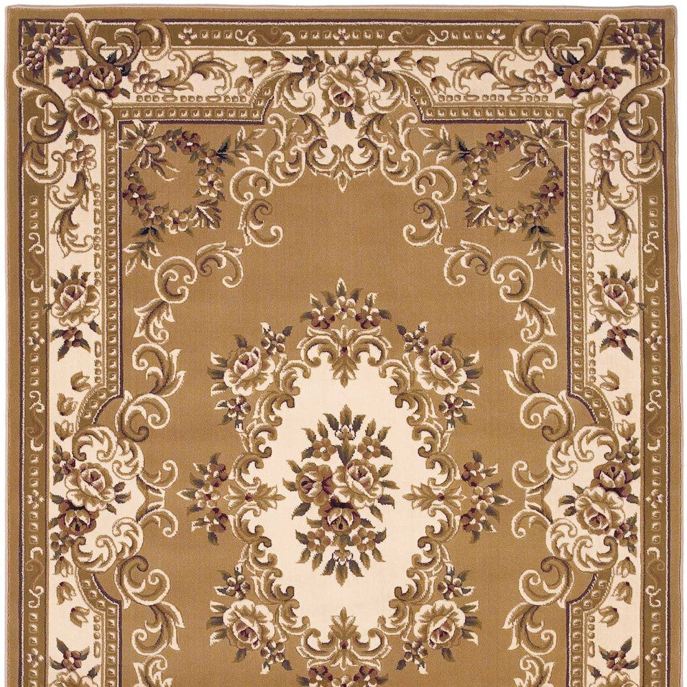 Stunning Aubusson Area Rug in Beige/Ivory - Enhance Your Home Decor