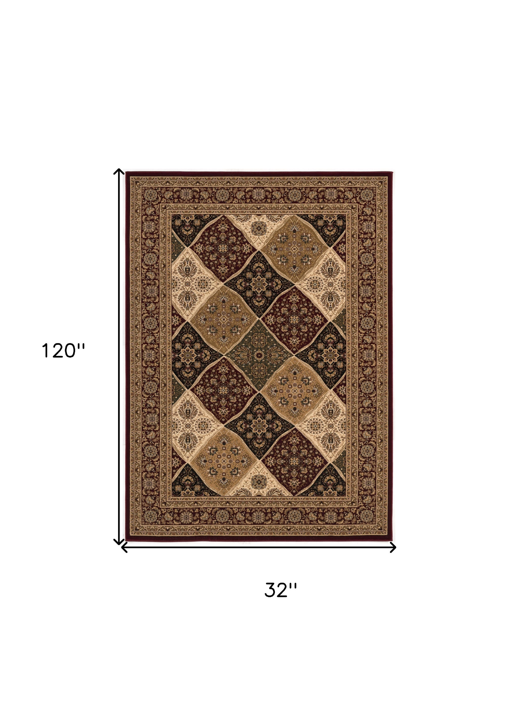 Stylish Red and Beige Oriental Power Loom Runner Rug for a Cozy Home