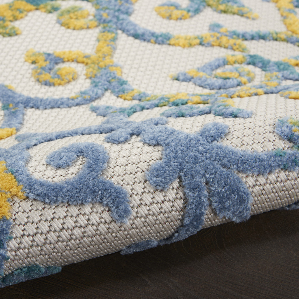 Stylish Green and Ivory Floral Outdoor Area Rug for a Charming Space