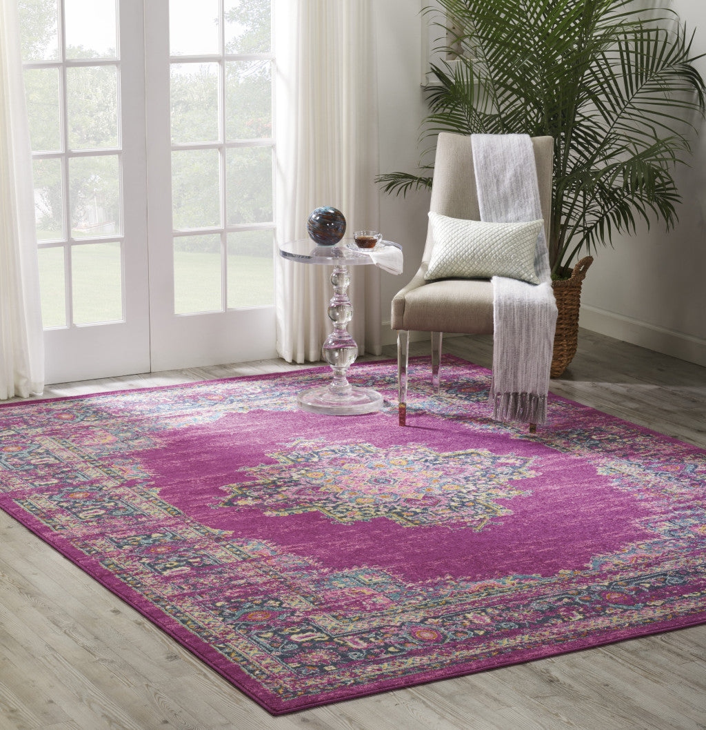 Fuchsia Power Loom Runner Rug - A Luxurious and Durable Turkish-Style Rug for Elegant Home Decor