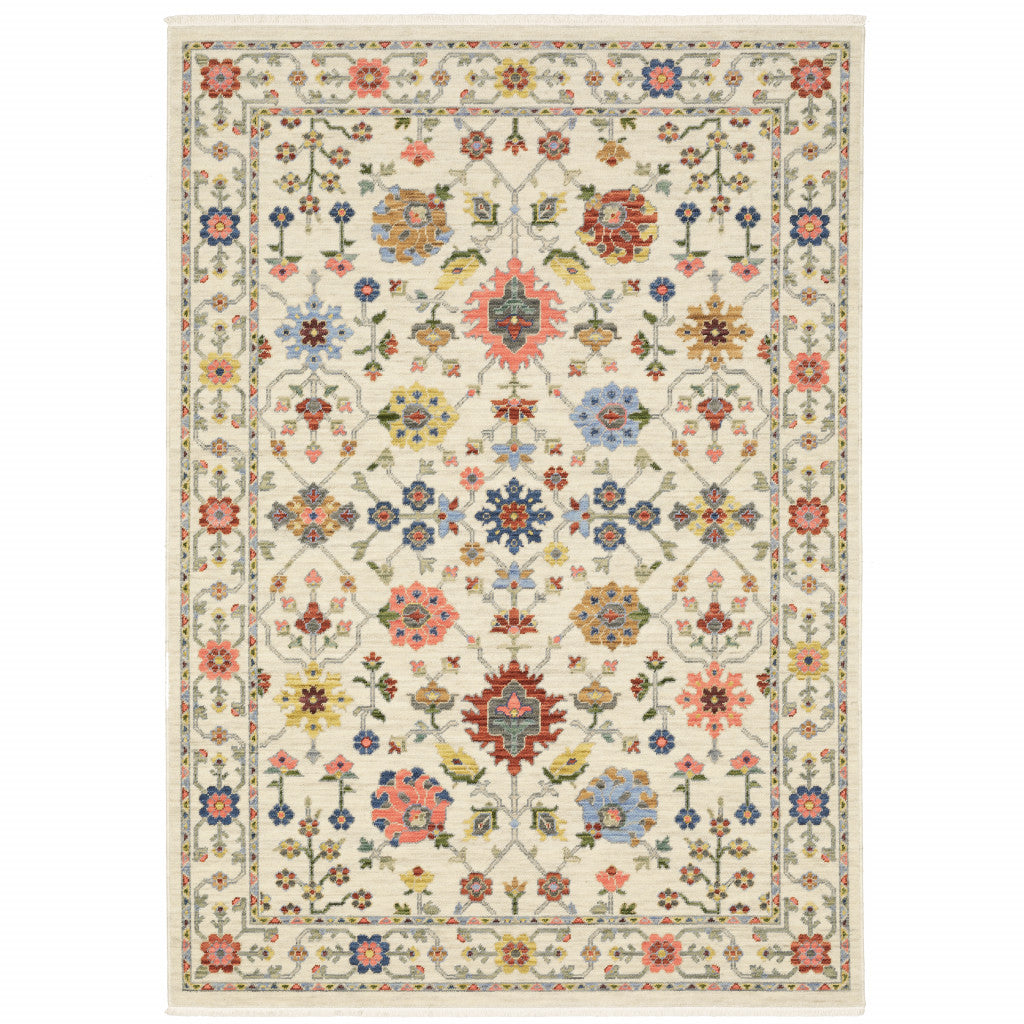 Stylish and Stain-Resistant Elegant Blue and Gray Oriental Power Loom Area Rug for Any Room Décor
