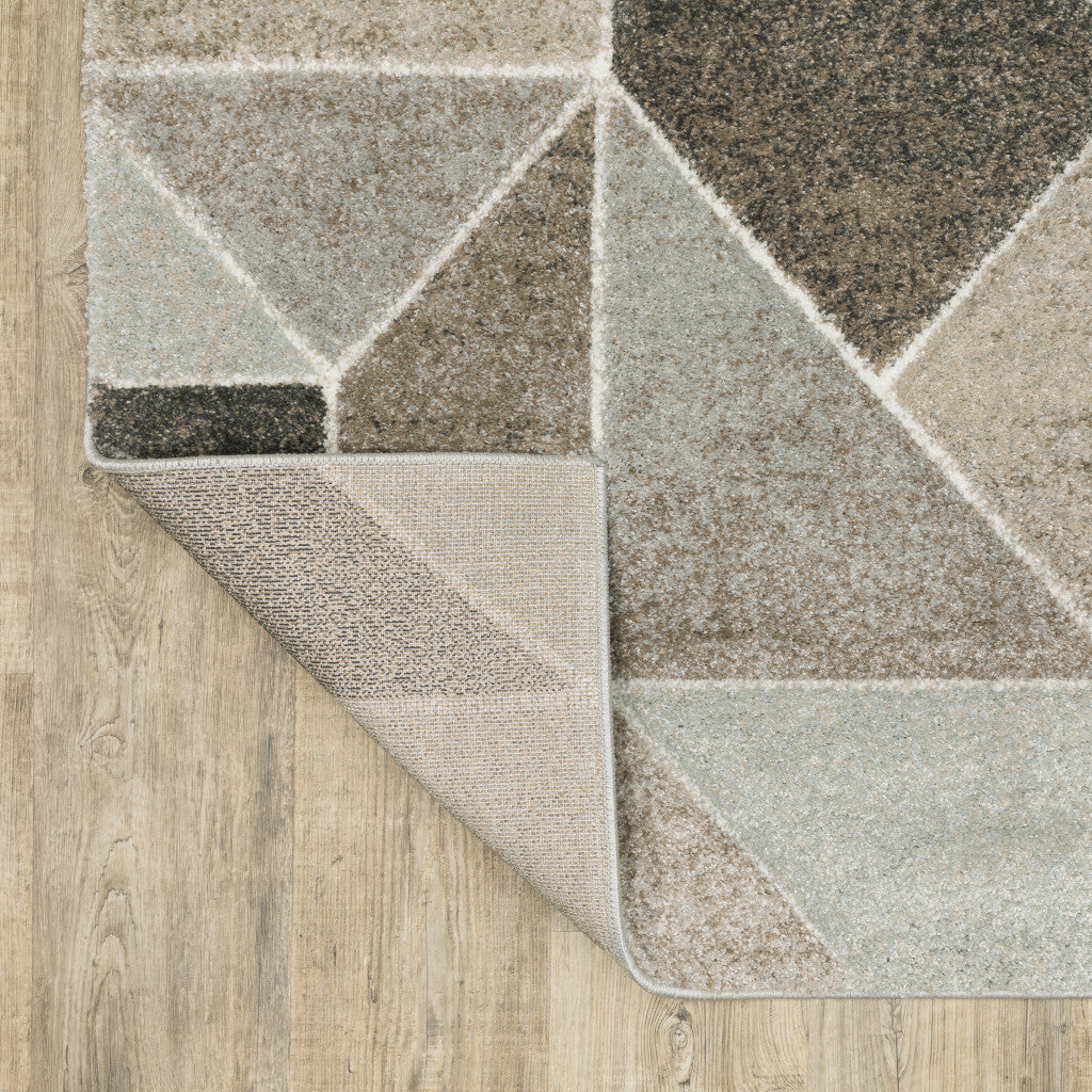 Stylish Geometric Power Loom Runner Rug with Stain-Resistant Design for Elegant Living Spaces