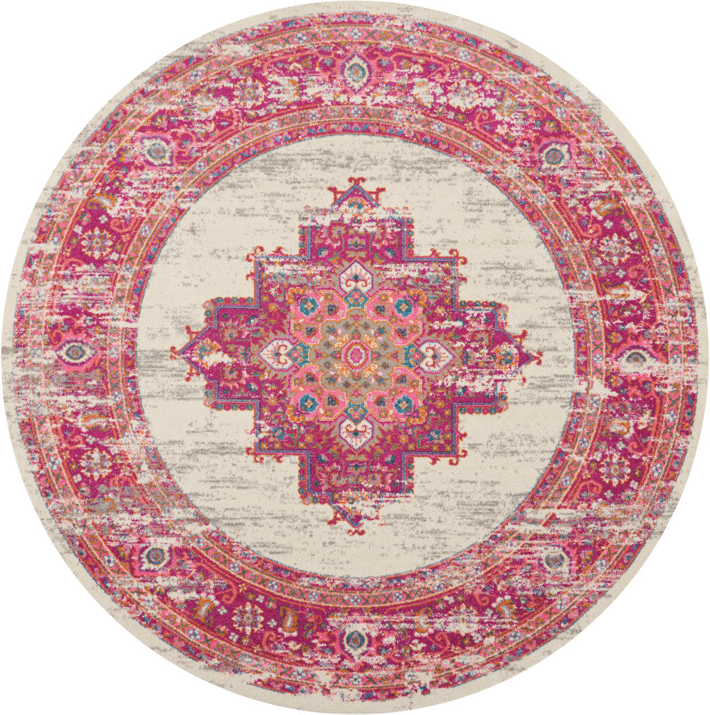 Luxurious Fuchsia Turkish Power Loom Runner Rug for a Cozy Home