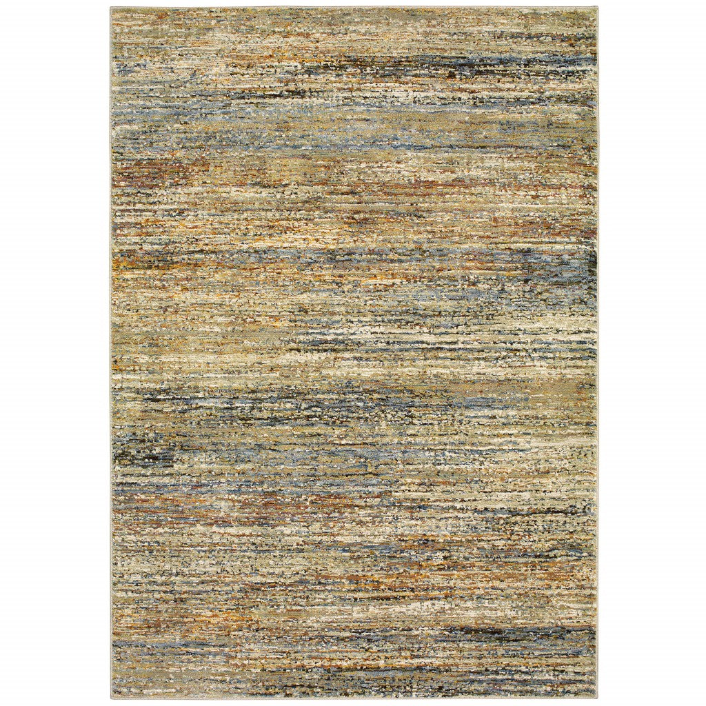 Exquisite Abstract Gold and Green Area Rug - Super Soft, Highly Durable, and Stain-Resistant for Contemporary Modern Home Interior Decor