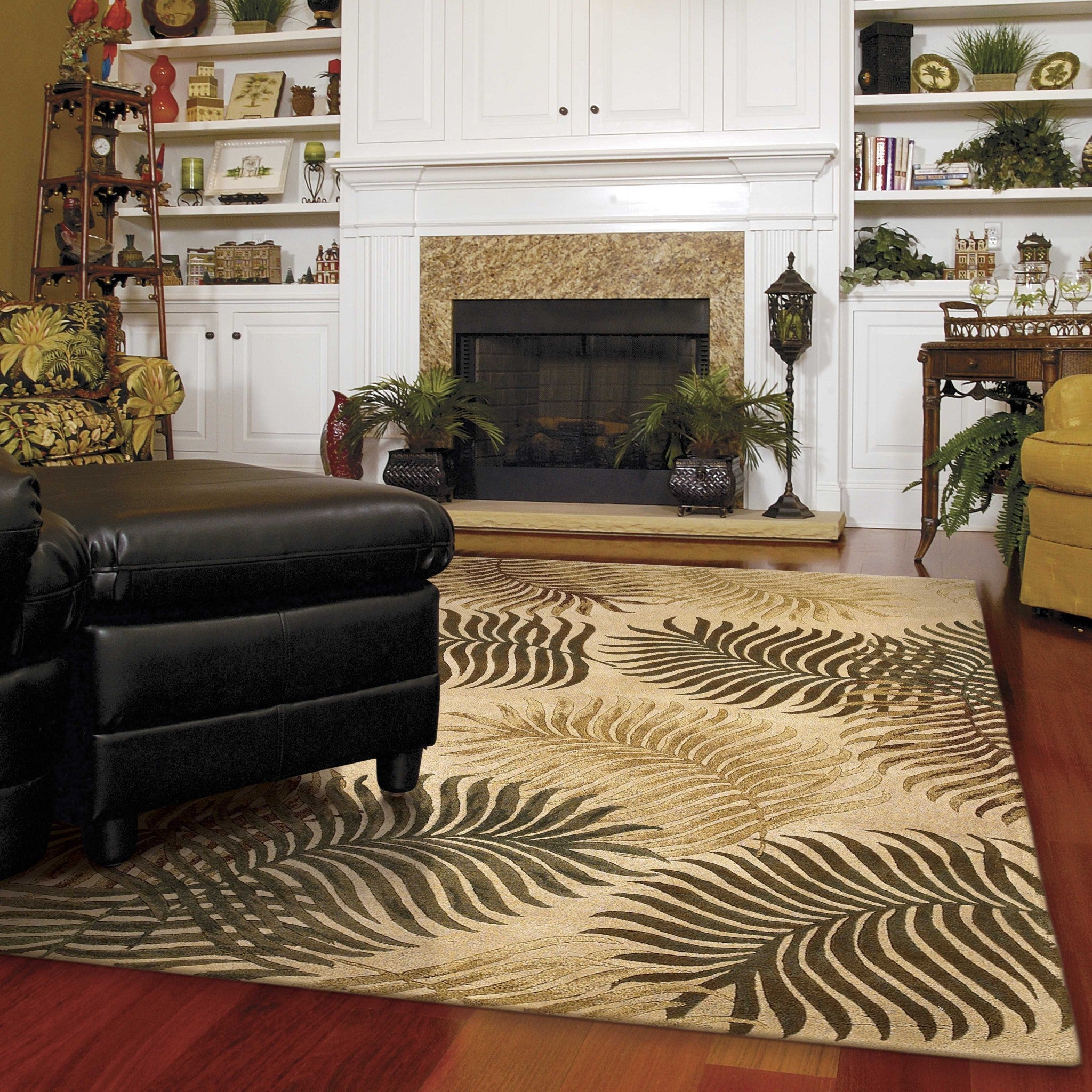 Exquisite Hand-Tufted Wool Area Rug Featuring a Natural Fern Pattern to Effortlessly Enhance Your Home Decor