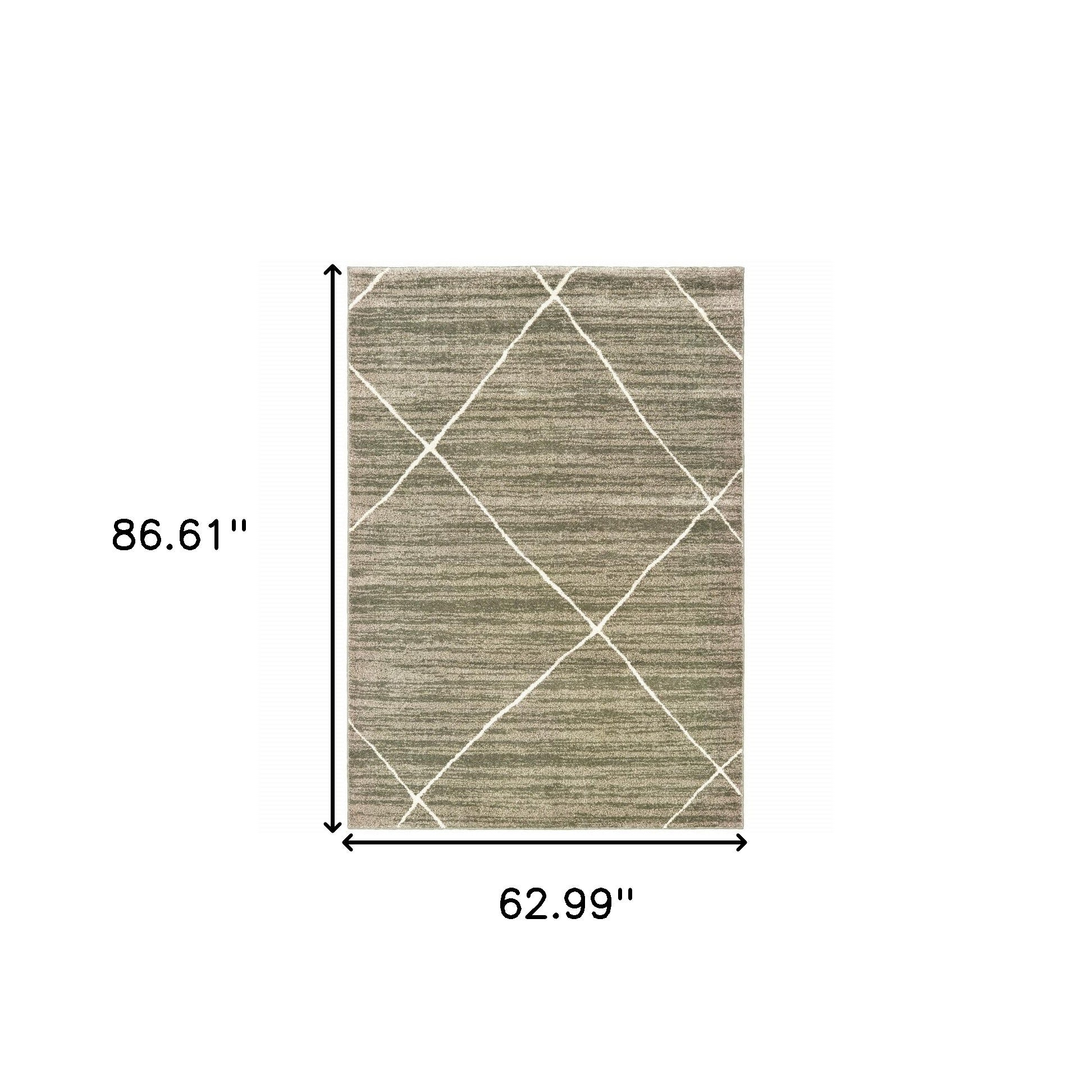 Stylish Geometric Area Rug - Grey and Ivory Runner with Stain Resistance for Modern Living Spaces