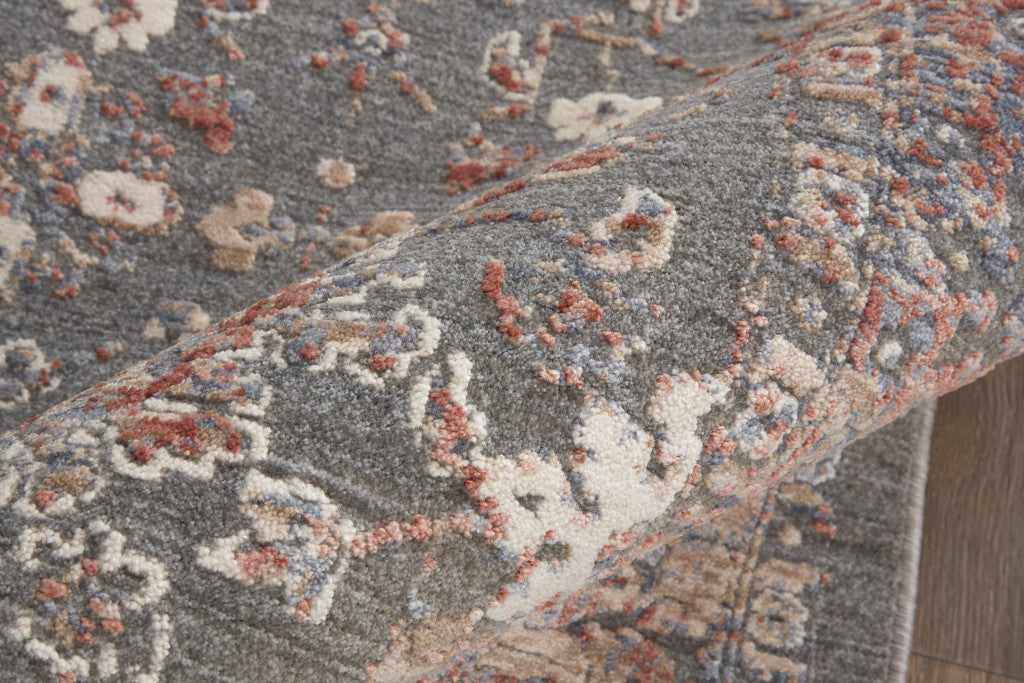 Exquisite Floral Power Loom Area Rug in Warm Taupe and Ivory Shades for Comfortable and Inviting Home Spaces