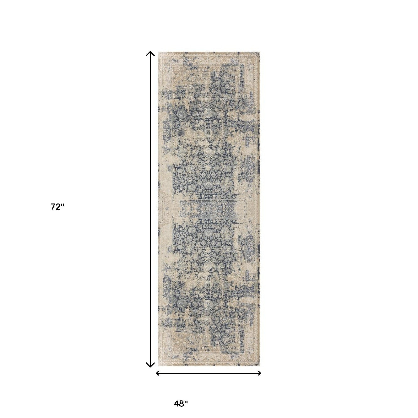 Exquisite Gray and Ivory Floral Machine - Made Viscose Area Rug for a Cozy and Elegant Touch in Any Room's Interior Decor