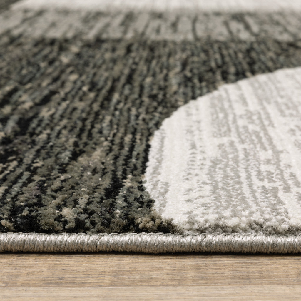 Soft Blue and Beige Geometric Area Rug - Stain Resistant for Family Homes