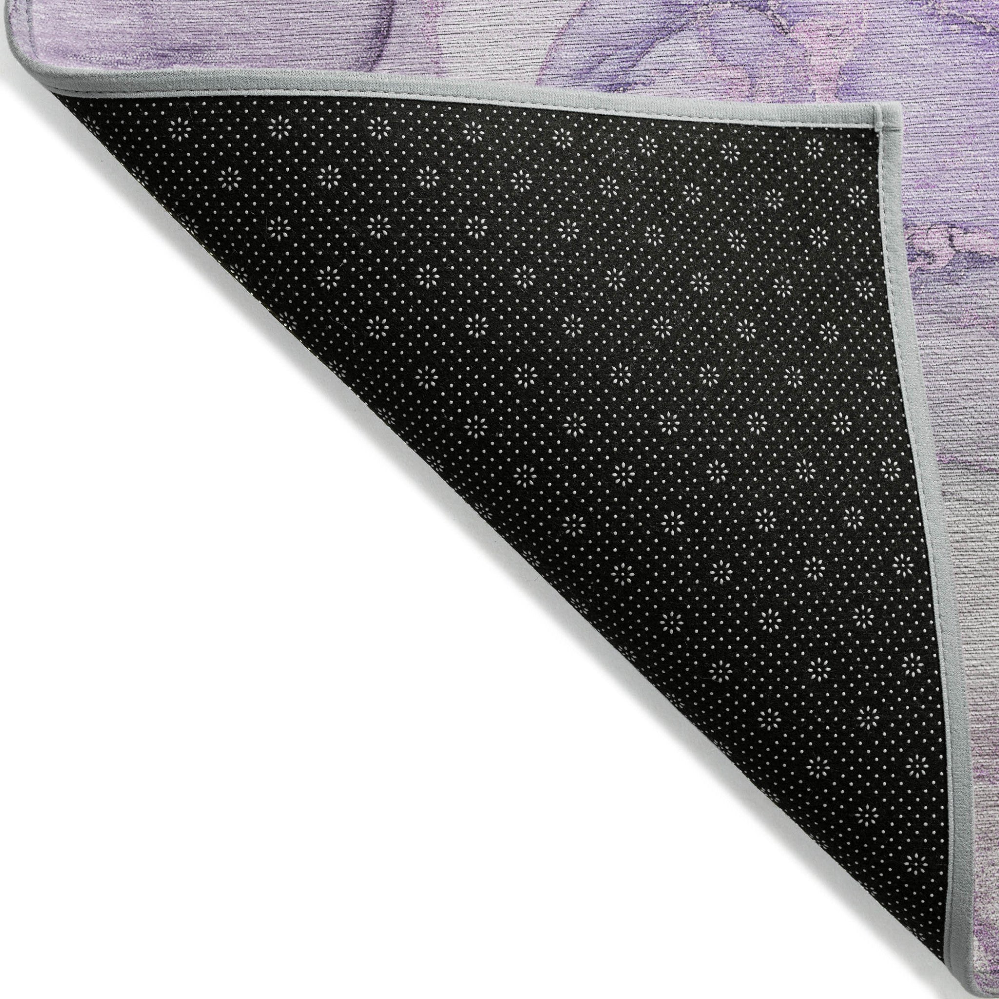 Stylish Blue Abstract Washable Non-Slip Outdoor Runner Rug for Any Space