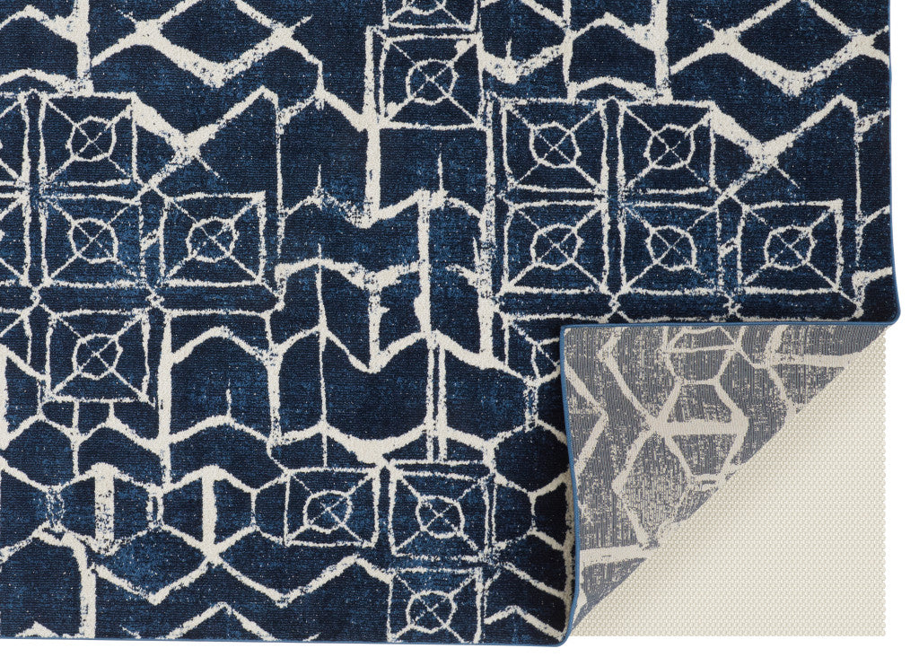 Stain-Resistant 5x8 Geometric Power Loom Area Rug - Stylish Decorative Accent for Kids' Rooms and Pet-Friendly Spaces