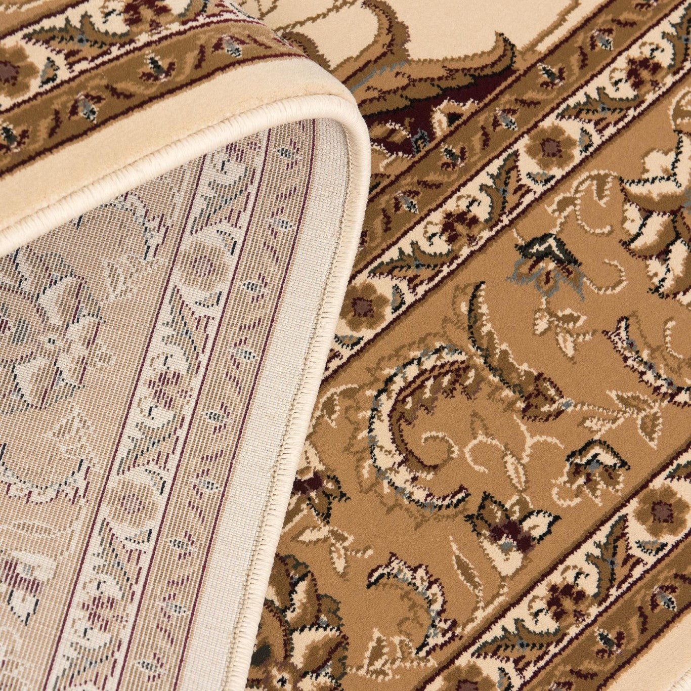 Soft-textured Beige and Ivory Oriental Runner Rug for a Warm and Cozy Home