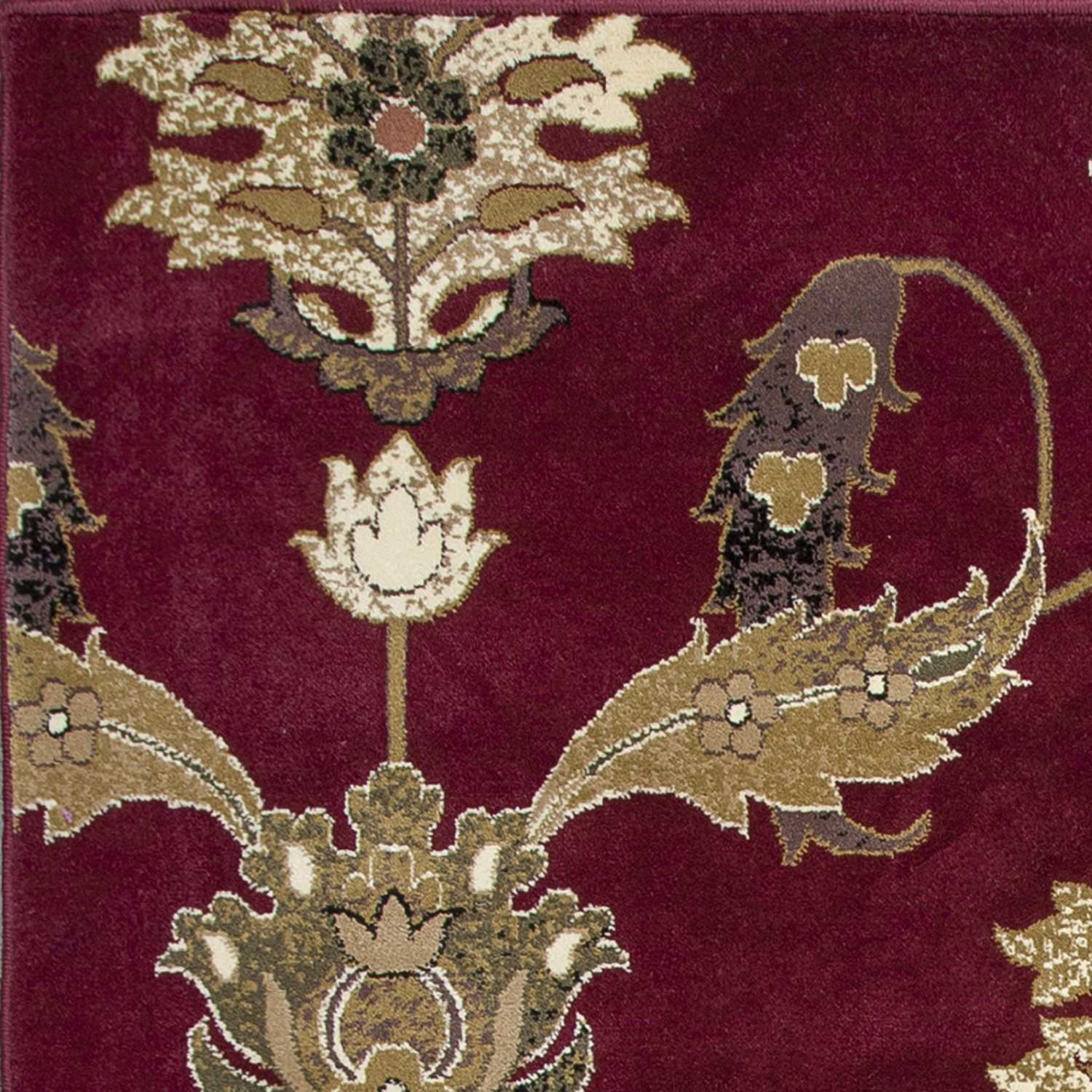 Exquisite Red Polypropylene Area Rug - 9x13 Soft Floor Covering for Traditional Style and Warmth in Any Room Setting