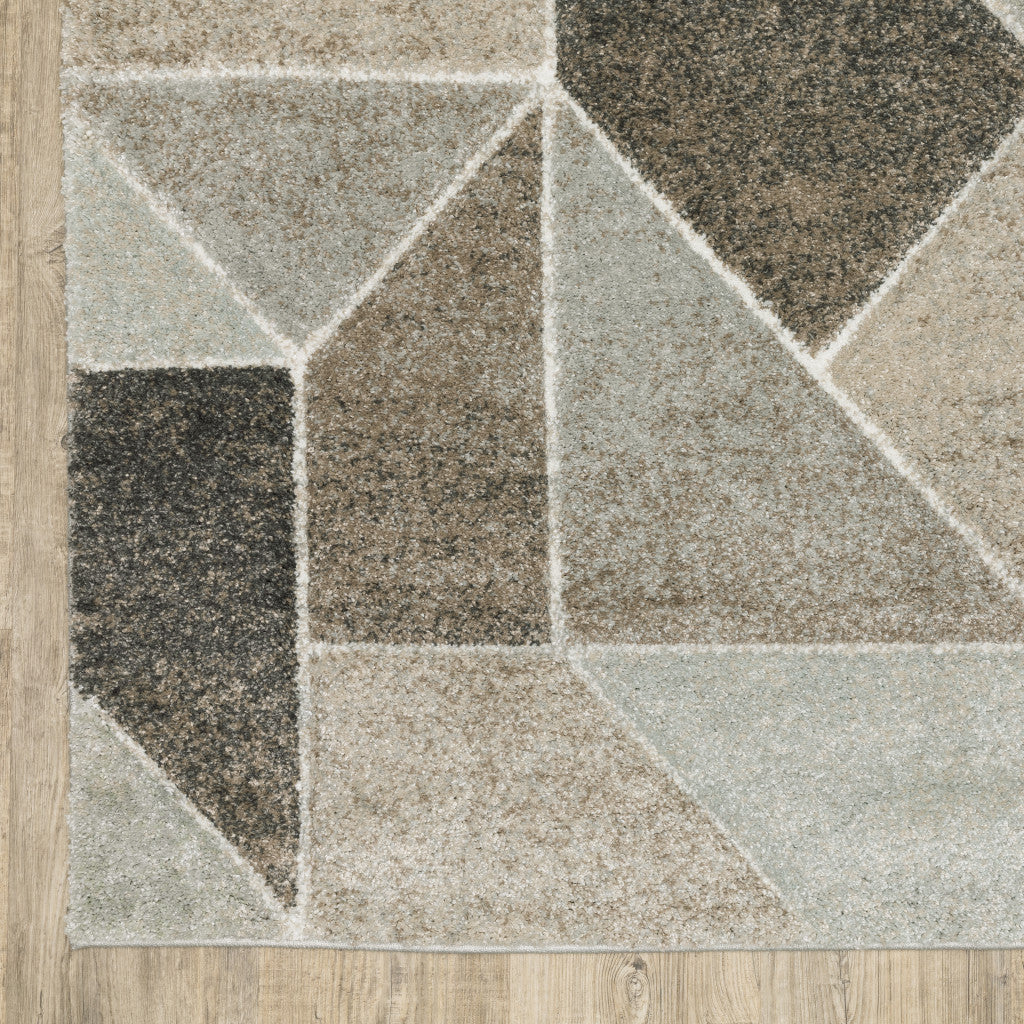 Stylish Geometric Power Loom Runner Rug with Stain-Resistant Design for Elegant Living Spaces