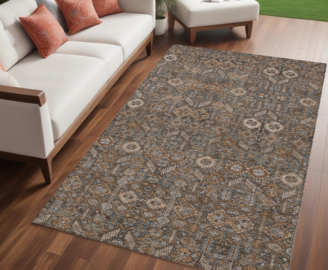 Stylish and Functional Floral Indoor-Outdoor Runner Rug with Stain Resistance, Non-Skid Feature and Beautiful Design for Any Living Space