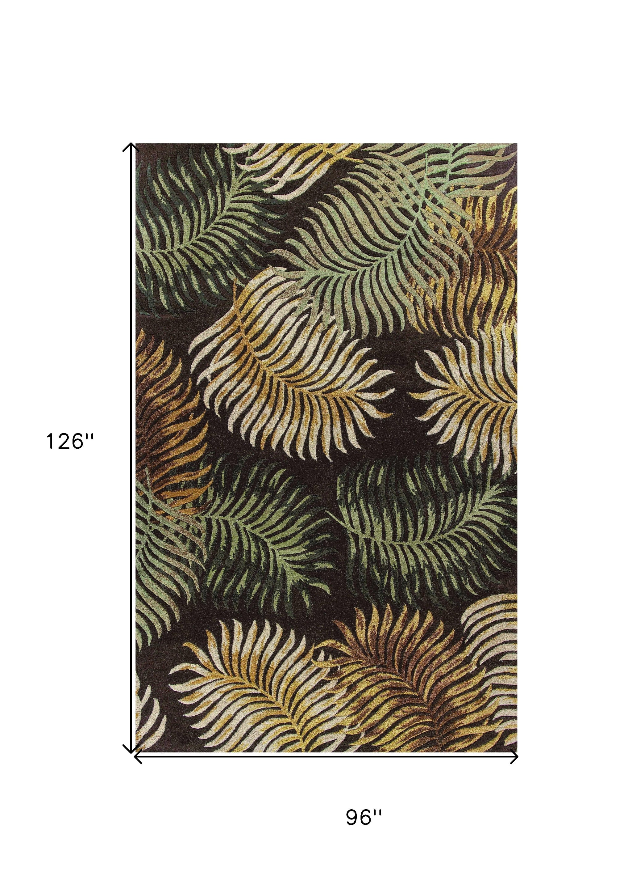 Espresso Fern View Hand - Tufted Area Rug from India: A Premium Choice for Transforming Your Modern Home Decor