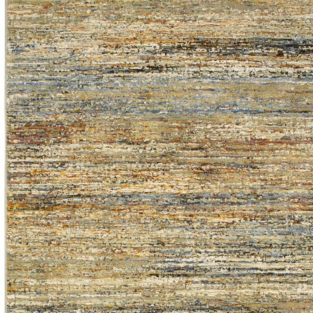 Exquisite Abstract Gold and Green Area Rug - Super Soft, Highly Durable, and Stain-Resistant for Contemporary Modern Home Interior Decor