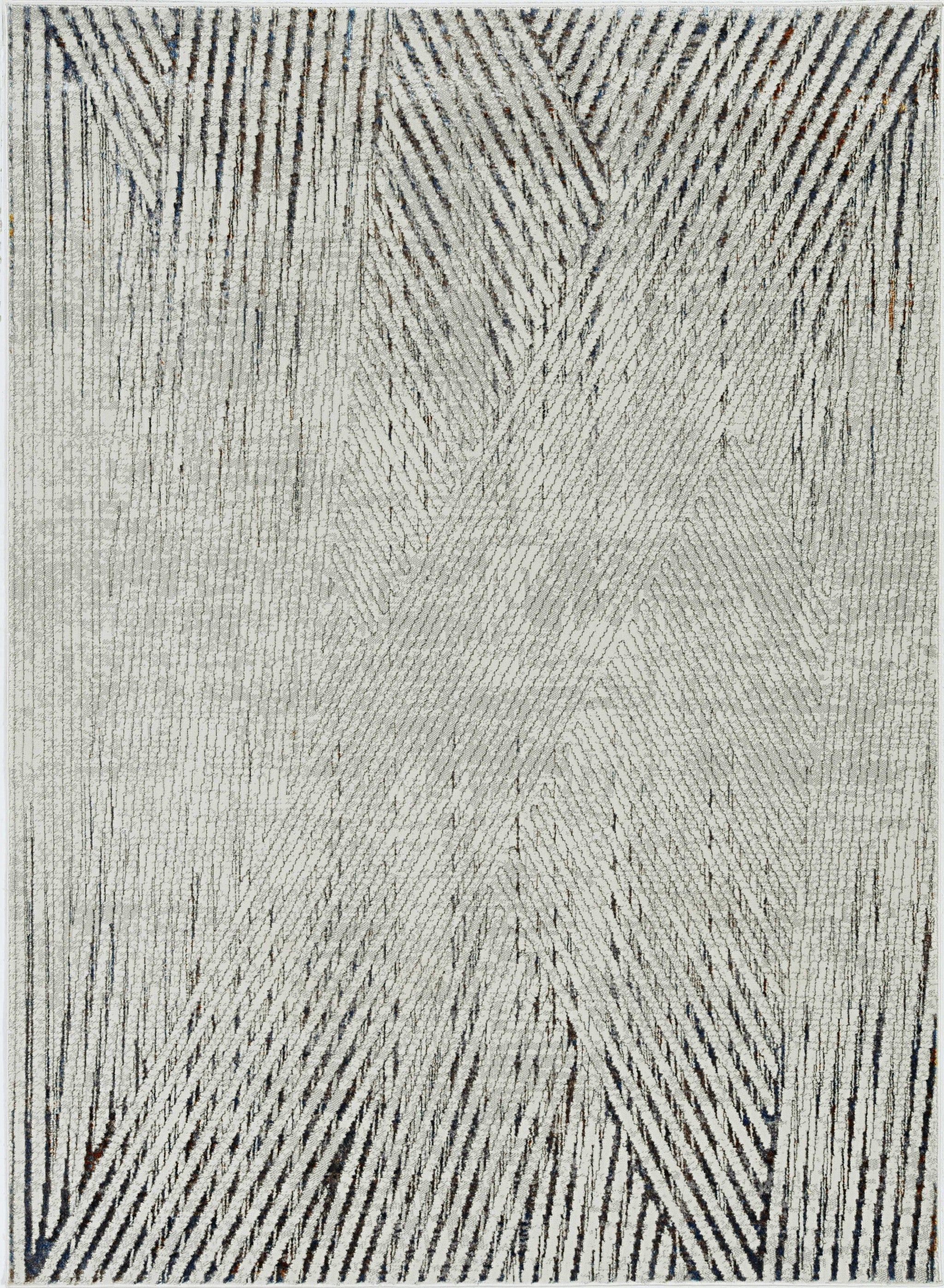 Stylish Transitional Area Rug with Metallic Accents - Modern Machine-Woven Polyester Floor Covering