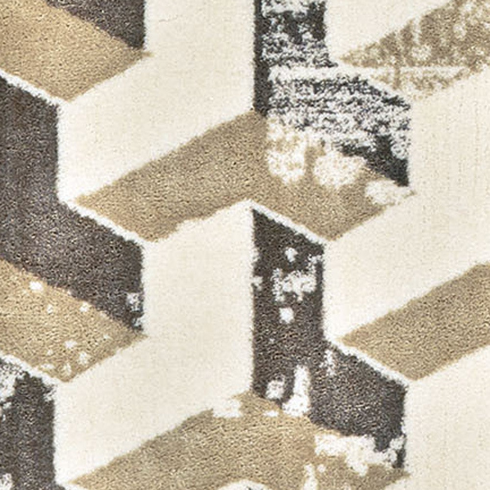 Elegant Geometric Wool Blend Power Loom Area Rug for a Stunning Home Decorative Accent