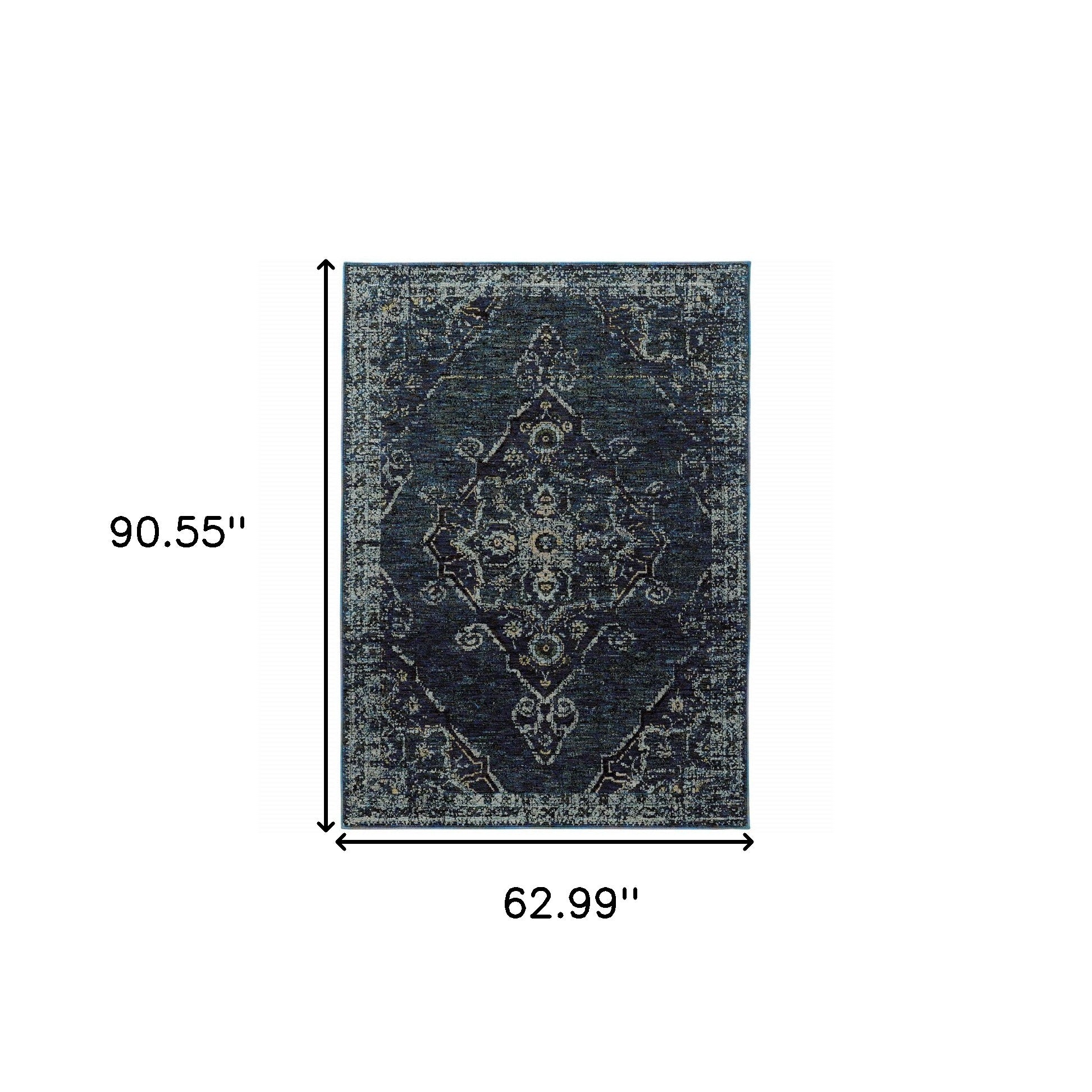 Stylish Stain-Resistant Oriental Area Rug for Living Spaces with Kids & Pets