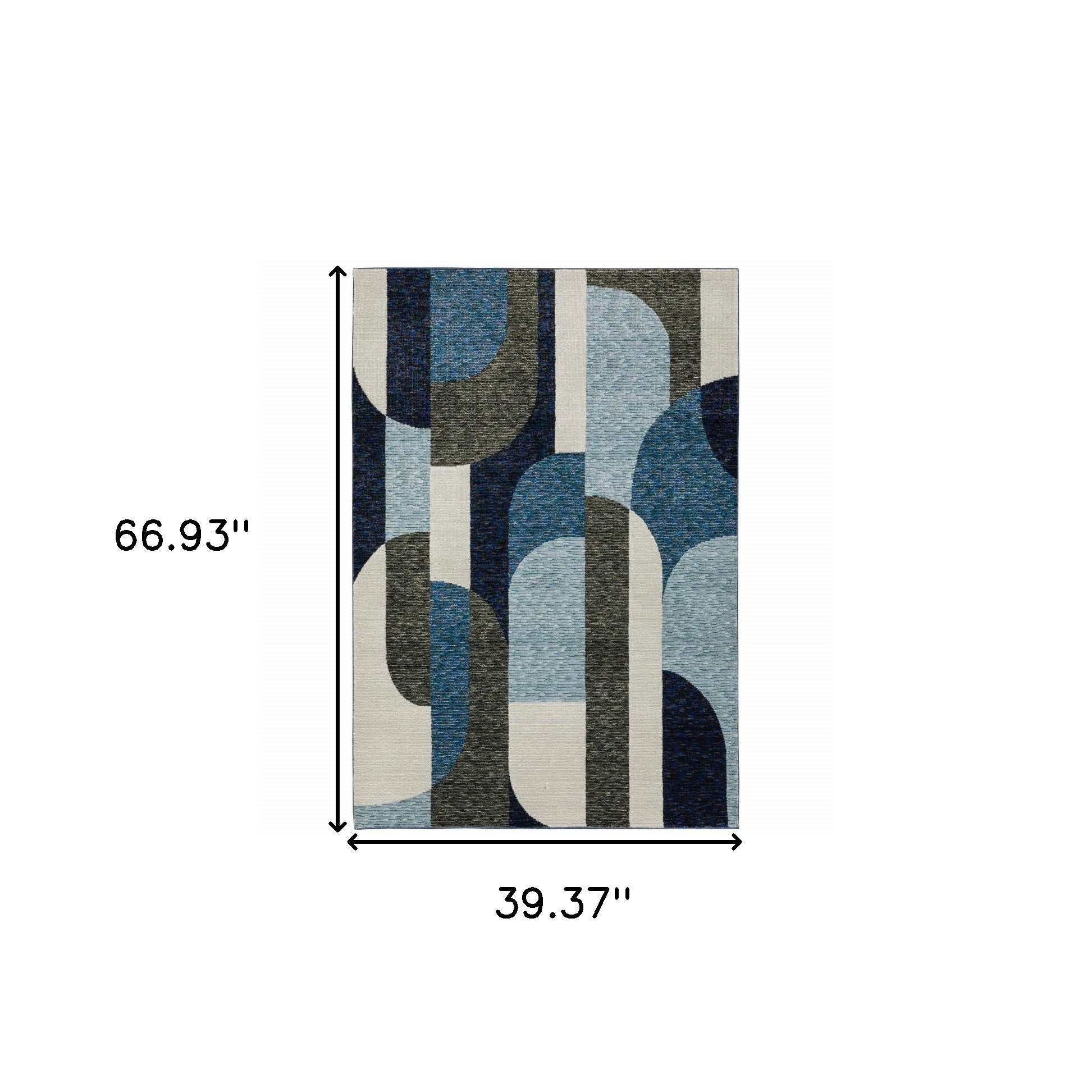 Stain-Resistant Geometric Area Rug in Stylish Brown & Ivory for Homes with Kids & Pets