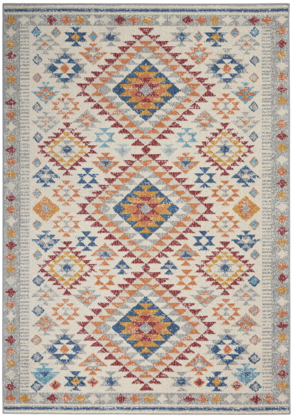 Stylish Gray and Ivory Geometric Dhurrie Area Rug - Enhance Your Living Space with Elegant Warmth!