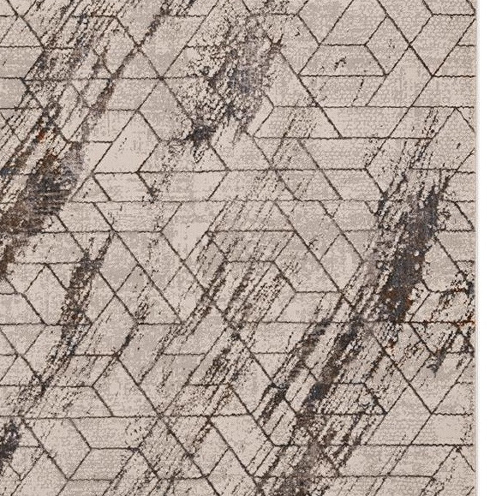 Stunning Ivory Runner Rug with Metallic Accents for Traditional & Transitional Spaces